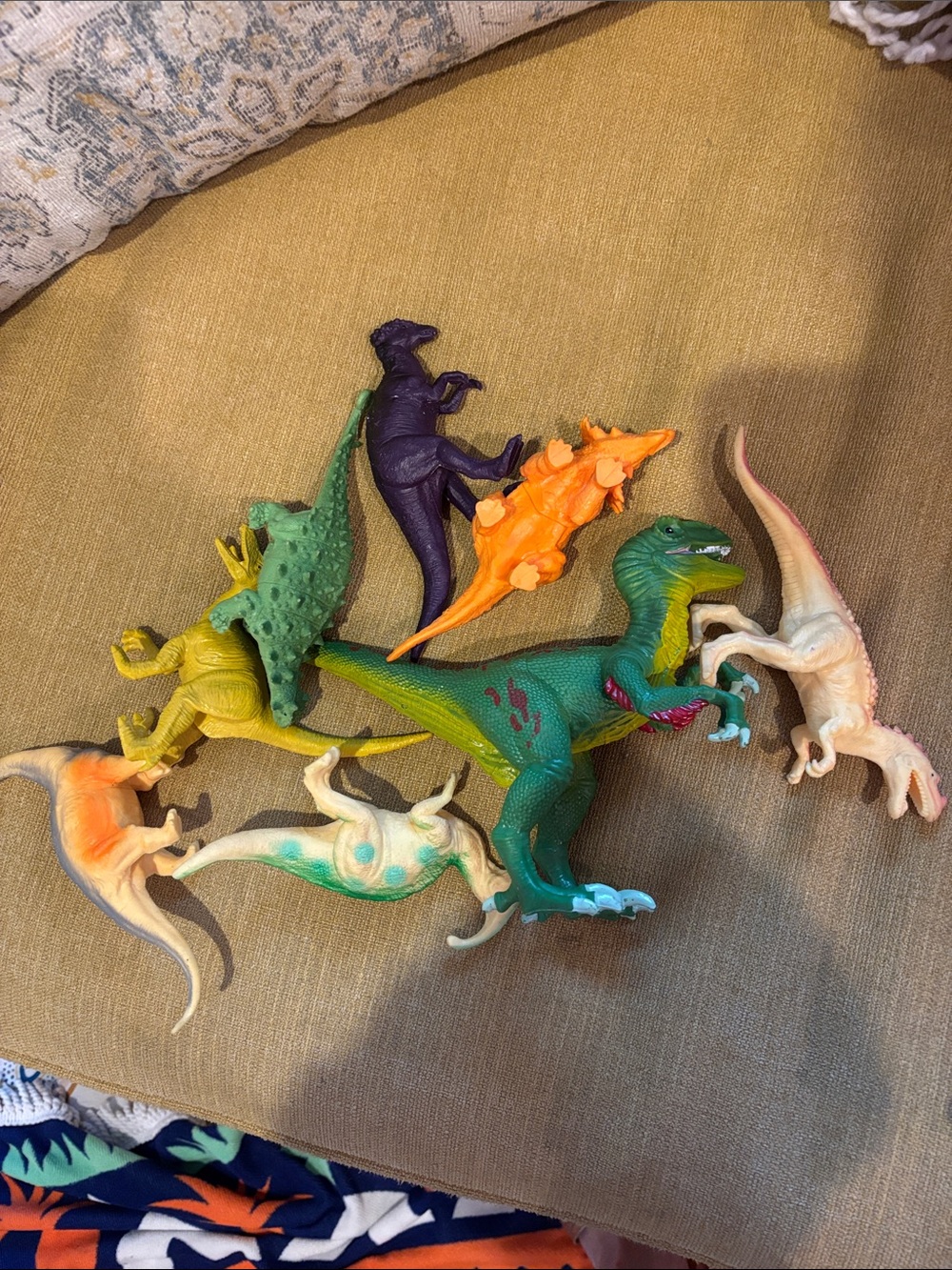 Colorful Assorted Plastic Dinosaur Toy Lot